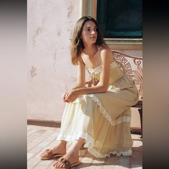 NWT Christy dawn Emma dress in sandstone dot - Picture 3 of 14